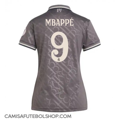 Camisa de time de futebol Real Madrid Kylian Mbappe #9 Replicas 3º Equipamento Feminina 2024-25 Manga Curta